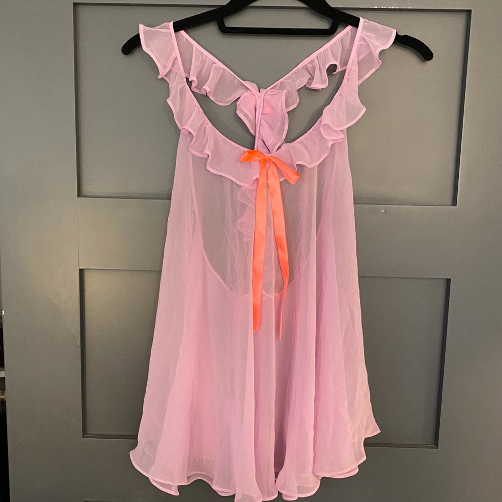Victoria’s Secret Ruffle Racerback Babydoll Set